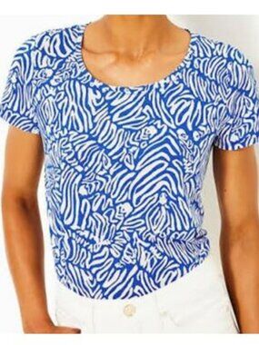 Lilly Pulitzer Etta Scoop Neck MEDIUM Martinique Blue Zee Bebe NWT